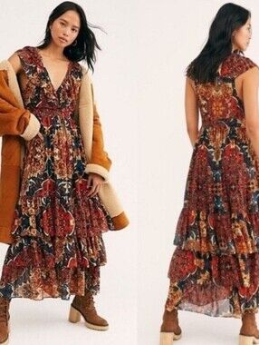 maxi dresses with neck scarf La Lune Scarf Panelled Maxi Dress | Cream | Dresses